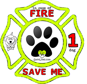 reflective 1 dog rescue decal