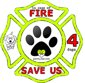 reflective 4 dogs rescue decal
