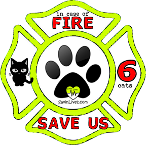 reflective 6 cats rescue decal, 6 cats alert, save my pets, 6 cats alert sticker, 6 cats window sticker, 6 cats inside, 6 cats emergency decal, 6 cats inside decal, 6 cats finder, 6 cats rescue alert decal, firefighter decal, refelctive decal, reflective sticker, in case of fire, firefighter decal, fire department