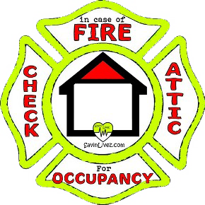 attic occupancy rescue decal, attic occupancy alert, check the attic, attic occupancy alert sticker, attic occupancy window sticker, attic occupant, attic occupancy emergency decal, attic occupant inside decal, attic occupancy rescue alert decal, firefighter decal, refelctive decal, reflective sticker, in case of fire, firefighter decal, fire department, check the attic, somebody lives in the attic, attic occupany